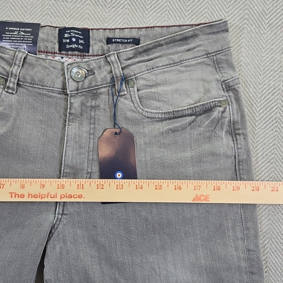 Ben Sherman Men's Straight Fit Denim Jeans Size 31x34 Pants Lunar BS11DB222 - Picture 11 of 16